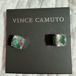 Vince Camuto Green Square Cut Earrings